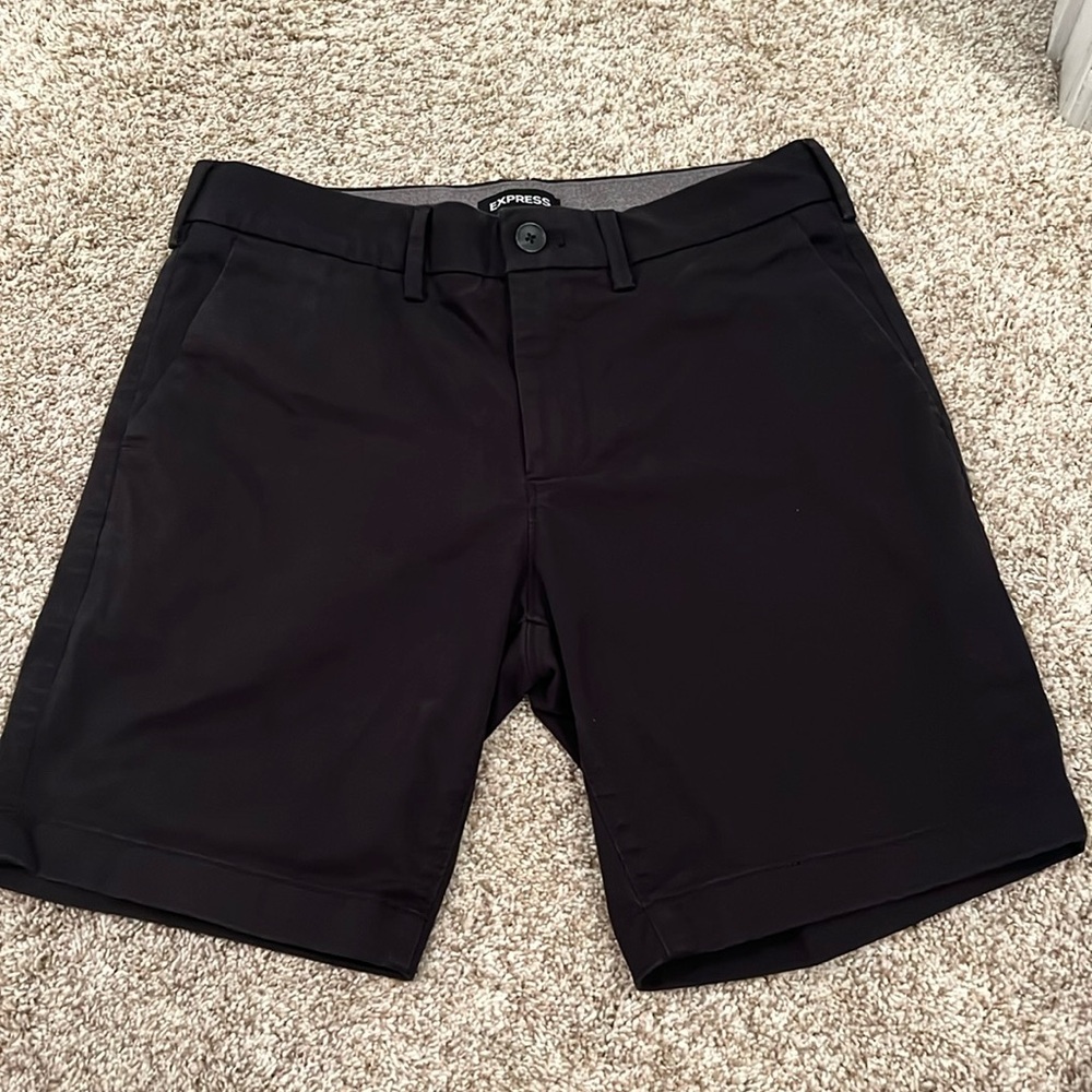 Express black chino 8 inch inseam 28 waist shorts, PERFECT condition, worn once
